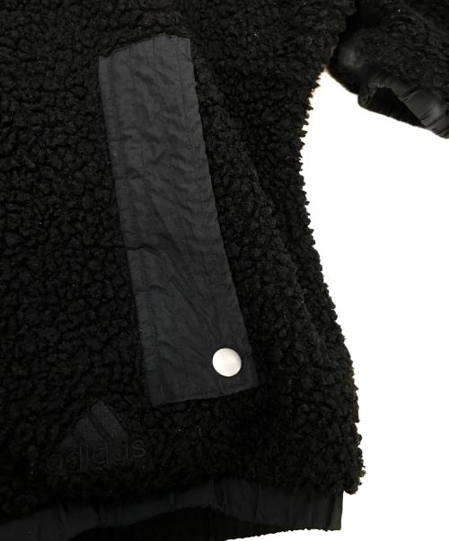 adidas（アディダス）adidas (アディダス) ビッグシルエット ボアジャケット ブラック サイズ:Sの古着・服飾アイテム