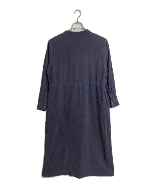 sosotto（ソソット）sosotto (ソソット) リバティコーデュロイワンピース　ロングワンピース　長袖ワンピース パープル サイズ:実寸参照の古着・服飾アイテム