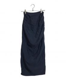 anuke（アンヌーク）の古着「Tuck Long Skirt」｜ネイビー