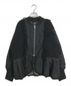 OSMOSISオズモーシス）の古着「MA-1ニットブルゾン」｜ブラック