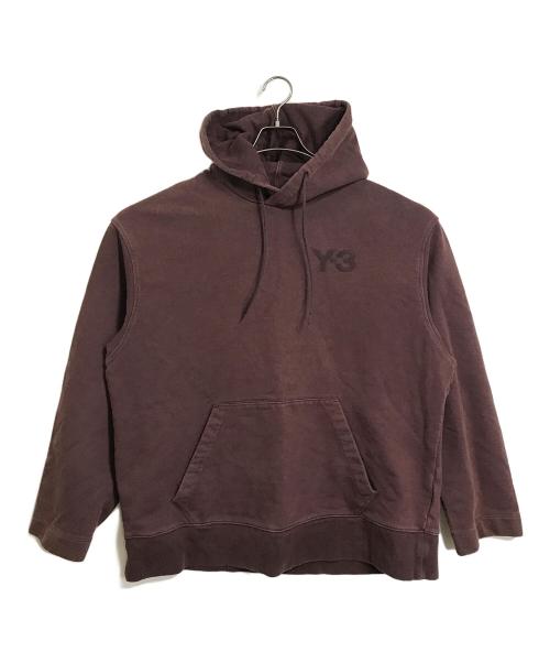 Y-3（ワイスリー）Y-3 (ワイスリー) ウォッシュ加工ロゴパーカー　フーディ ブラウン サイズ:Lの古着・服飾アイテム