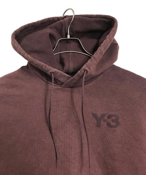 Y-3（ワイスリー）Y-3 (ワイスリー) ウォッシュ加工ロゴパーカー　フーディ ブラウン サイズ:Lの古着・服飾アイテム