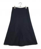 EVERYDAY I LIKE.エヴリデイ アイ ライク）の古着「カシミヤブレンドフレアスカート」｜ネイビー