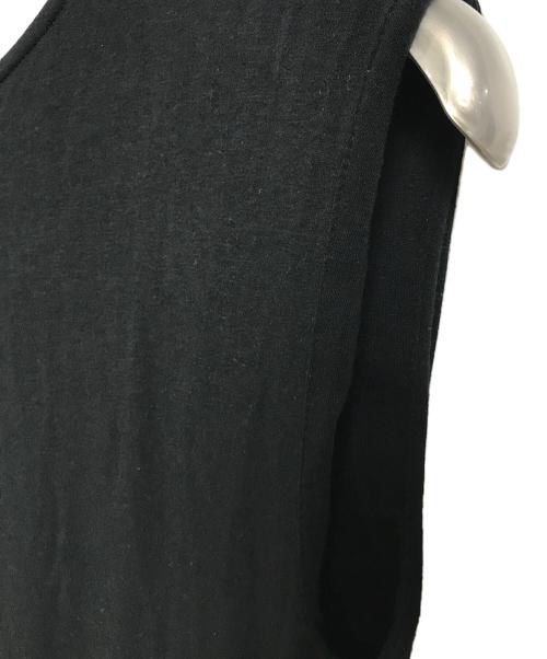 THIRD MAGAZINE（サードマガジン）THIRD MAGAZINE (サードマガジン) 宮崎桃代 カットソーワンピース　ノースリーブワンピース　ロングワンピース　マキシワンピース　日本製 ブラック サイズ:2の古着・服飾アイテム