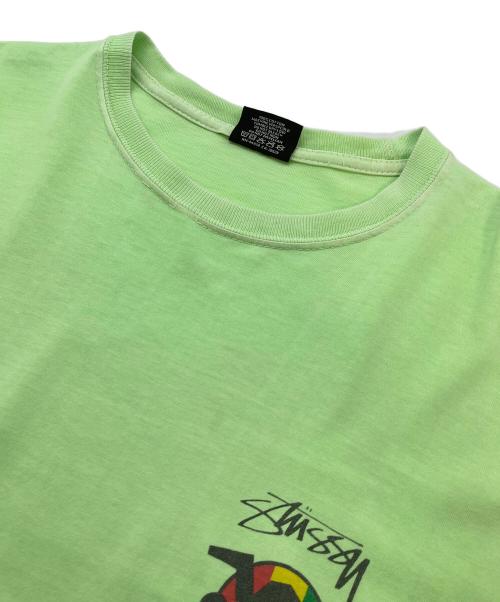 stussy（ステューシー）stussy (ステューシー) ラスタサークル Tシャツ　半袖カットソー　Tee  メキシコ製 グリーン サイズ:Mの古着・服飾アイテム