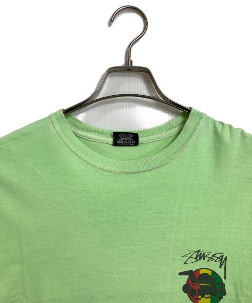 stussy（ステューシー）stussy (ステューシー) ラスタサークル Tシャツ　半袖カットソー　Tee  メキシコ製 グリーン サイズ:Mの古着・服飾アイテム