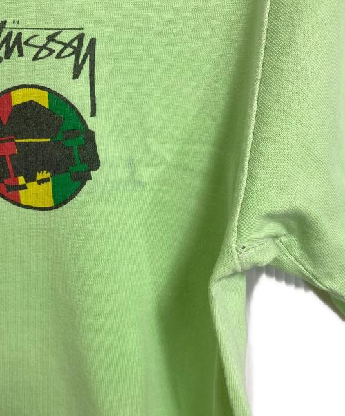 stussy（ステューシー）stussy (ステューシー) ラスタサークル Tシャツ　半袖カットソー　Tee  メキシコ製 グリーン サイズ:Mの古着・服飾アイテム