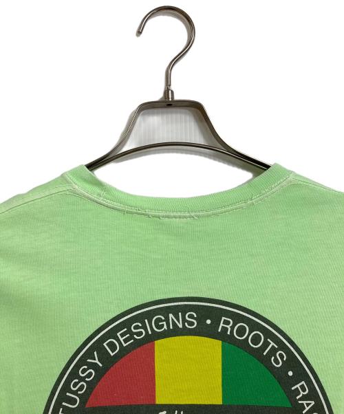 stussy（ステューシー）stussy (ステューシー) ラスタサークル Tシャツ　半袖カットソー　Tee  メキシコ製 グリーン サイズ:Mの古着・服飾アイテム