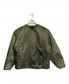 Munichミューニック）の古着「LIMONTAナイロン*ウォームジャージドッキングブルゾン　アウター　日本製」｜カーキ