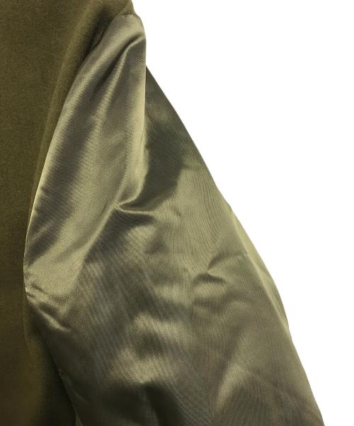 Munich（ミューニック）Munich (ミューニック) LIMONTAナイロン*ウォームジャージドッキングブルゾン　アウター　日本製 カーキ サイズ:Sの古着・服飾アイテム