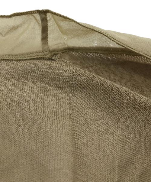 theory（セオリー）theory (セオリー) BEING SUB TRIM LNG CARDI ロングニット 長袖カーディガン　ロングカーディガン　レーヨン　未使用 ベージュ サイズ:Sの古着・服飾アイテム