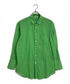 AURALEEオーラリー）の古着「HARD TWIST FINX ORGANDY SHIRT」｜グリーン