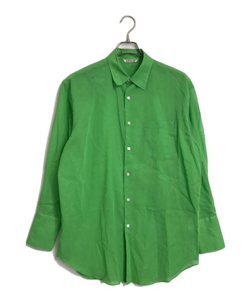 AURALEE（オーラリー）AURALEE (オーラリー) HARD TWIST FINX ORGANDY SHIRT グリーン サイズ:1の古着・服飾アイテム