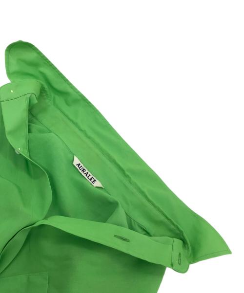 AURALEE（オーラリー）AURALEE (オーラリー) HARD TWIST FINX ORGANDY SHIRT グリーン サイズ:1の古着・服飾アイテム