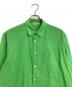 AURALEE (オーラリー) HARD TWIST FINX ORGANDY SHIRT グリーン サイズ:1：11000円