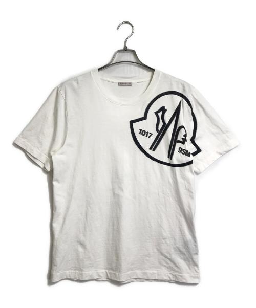 MONCLER（モンクレール）MONCLER (モンクレール) ALYX (アリクス) ビックロゴTシャツ ロゴワッペン付き ホワイト サイズ:Mの古着・服飾アイテム