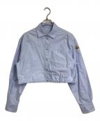 MONCLERモンクレール）の古着「クロップド ロング スリーブシャツ」｜ブルー