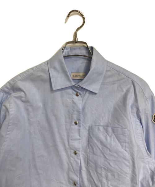 MONCLER（モンクレール）MONCLER (モンクレール) クロップド ロング スリーブシャツ ブルー サイズ:40の古着・服飾アイテム