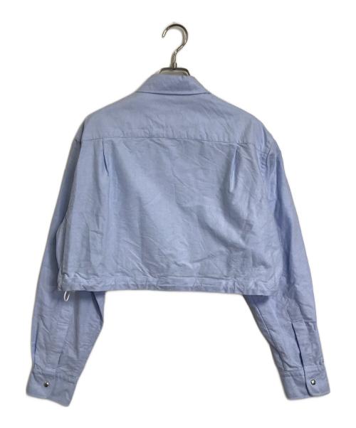 MONCLER（モンクレール）MONCLER (モンクレール) クロップド ロング スリーブシャツ ブルー サイズ:40の古着・服飾アイテム