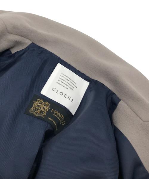 CLOCHE（クロシェ）CLOCHE (クロシェ) MANTECO ウール ノーカラーコート　スナップボタン パープル サイズ:02の古着・服飾アイテム