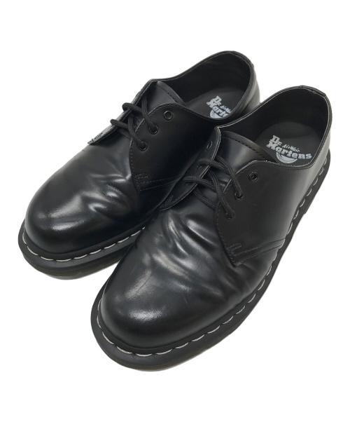 Dr.Martens（ドクターマーチン）Dr.Martens (ドクターマーチン) ホワイトステッチ3ホールシューズ ブラック サイズ:UK7の古着・服飾アイテム