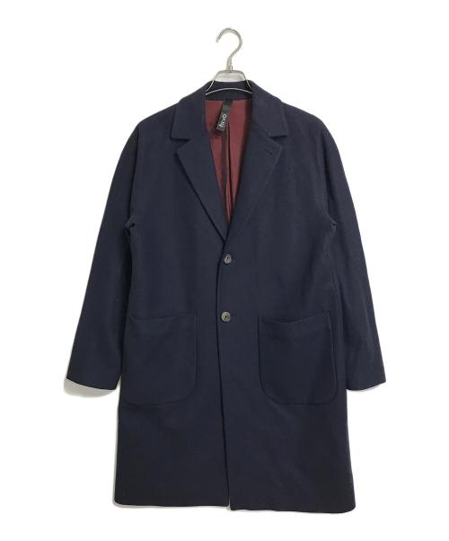 HEVO（イーヴォ）Hevo (イーヴォ) チェスターコート ネイビー サイズ:46の古着・服飾アイテム