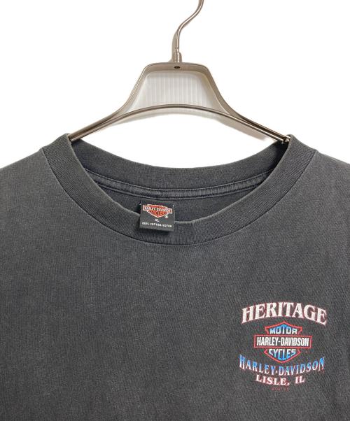 HARLEY-DAVIDSON（ハーレーダビッドソン）HARLEY-DAVIDSON (ハーレーダビッドソン) 【古着】プリントTシャツ　Tシャツ　半袖　S/S TEE  オーバーサイズ　1997コピーライト ブラック サイズ:XLの古着・服飾アイテム