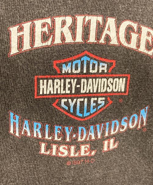 HARLEY-DAVIDSON（ハーレーダビッドソン）HARLEY-DAVIDSON (ハーレーダビッドソン) 【古着】プリントTシャツ　Tシャツ　半袖　S/S TEE  オーバーサイズ　1997コピーライト ブラック サイズ:XLの古着・服飾アイテム