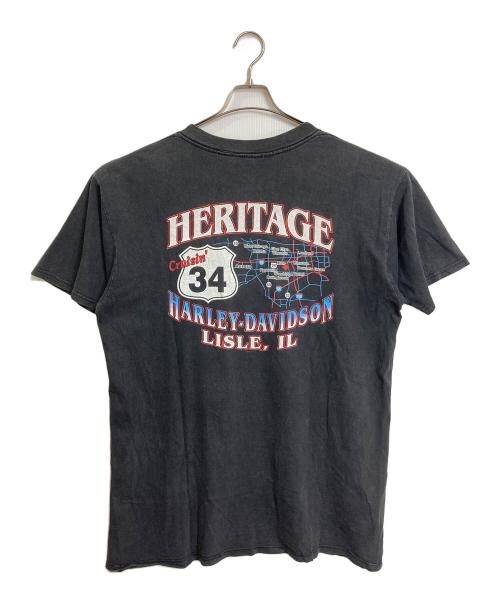 HARLEY-DAVIDSON（ハーレーダビッドソン）HARLEY-DAVIDSON (ハーレーダビッドソン) 【古着】プリントTシャツ　Tシャツ　半袖　S/S TEE  オーバーサイズ　1997コピーライト ブラック サイズ:XLの古着・服飾アイテム