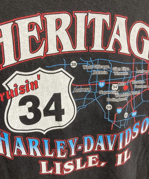 HARLEY-DAVIDSON（ハーレーダビッドソン）HARLEY-DAVIDSON (ハーレーダビッドソン) 【古着】プリントTシャツ　Tシャツ　半袖　S/S TEE  オーバーサイズ　1997コピーライト ブラック サイズ:XLの古着・服飾アイテム