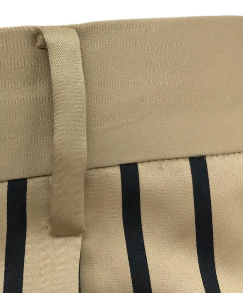 LE CIEL BLEU（ルシェルブルー）LE CIEL BLEU (ルシェルブルー) Geometrical Printed Pants ワイドパンツ ベージュ×ブラック サイズ:36の古着・服飾アイテム