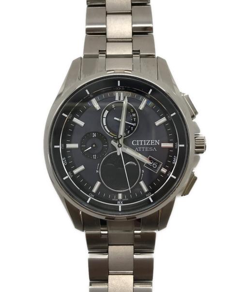 CITIZEN（シチズン）CITIZEN (シチズン) ATTESAムーンフェイズ　アテッサ　電波ソーラー ブラック サイズ:実寸参照の古着・服飾アイテム