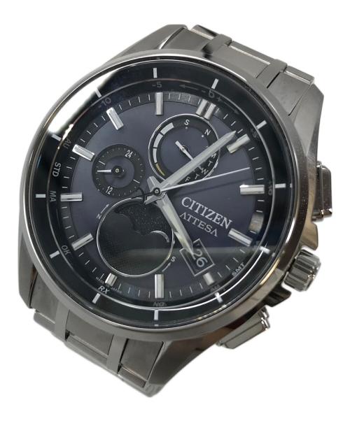 CITIZEN（シチズン）CITIZEN (シチズン) ATTESAムーンフェイズ　アテッサ　電波ソーラー ブラック サイズ:実寸参照の古着・服飾アイテム