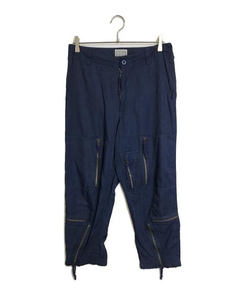 CAV EMPT（シーイー）CAV EMPT (シーイー) YOSSARIAN PANTS カーゴパンツ　パラシュートボタン　ドローコード　レーヨン ネイビー サイズ:Mの古着・服飾アイテム