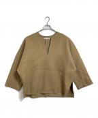 R’IAM PLAGEリアム プラージュ）の古着「ドルマンスリーブブラウス　ウールブラウス　日本製」｜ベージュ