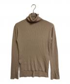 EVERYDAY I LIKE.エヴリデイ アイ ライク）の古着「TEXリブタートルネックプルオーバー　長袖ニット　ウールニット」｜ベージュ