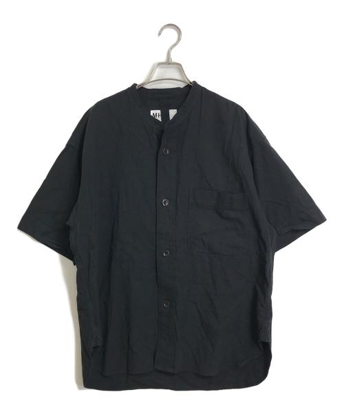 MHL（エムエイチエル）MHL (エムエイチエル) 半袖シャツ LINEN COTTON PLAINWEAVE ブラック サイズ:Lの古着・服飾アイテム