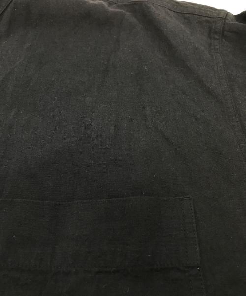 MHL（エムエイチエル）MHL (エムエイチエル) 半袖シャツ LINEN COTTON PLAINWEAVE ブラック サイズ:Lの古着・服飾アイテム