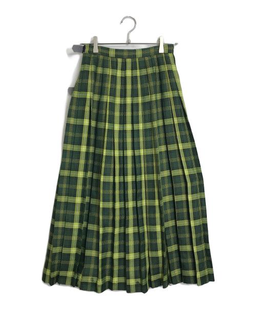 BEAMS BOY（ビームスボーイ）BEAMS BOY (ビームスボーイ) チェック キルト スカート グリーン×イエロー サイズ:1の古着・服飾アイテム