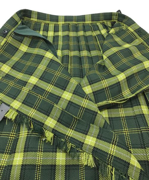 BEAMS BOY（ビームスボーイ）BEAMS BOY (ビームスボーイ) チェック キルト スカート グリーン×イエロー サイズ:1の古着・服飾アイテム