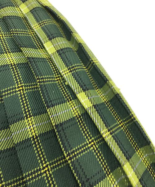 BEAMS BOY（ビームスボーイ）BEAMS BOY (ビームスボーイ) チェック キルト スカート グリーン×イエロー サイズ:1の古着・服飾アイテム