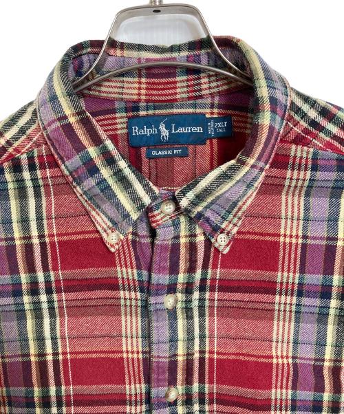 RALPH LAUREN（ラルフローレン）RALPH LAUREN (ラルフローレン) 【古着】ボタンダウンシャツ　チェックシャツ　Classic Fit アメカジ　ビッグサイズ　コットンシャツ　オーバーサイズ　 Classic fit レッド サイズ:2XLT TALLの古着・服飾アイテム