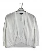 UNTITLEDアンタイトル）の古着「ガーター編み着流しカーディガン　薄手カーディガン　羽織り　日本製」｜ホワイト