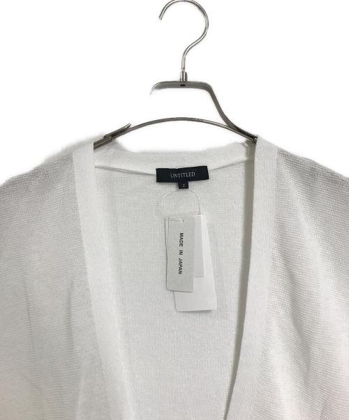 UNTITLED（アンタイトル）UNTITLED (アンタイトル) ガーター編み着流しカーディガン　薄手カーディガン　羽織り　日本製 ホワイト サイズ:02の古着・服飾アイテム