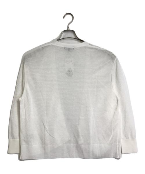 UNTITLED（アンタイトル）UNTITLED (アンタイトル) ガーター編み着流しカーディガン　薄手カーディガン　羽織り　日本製 ホワイト サイズ:02の古着・服飾アイテム