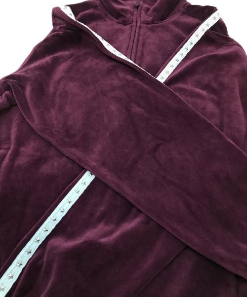 SUPREME（シュプリーム）Supreme (シュプリーム) studded velour track jacket　ベロアトラックジャケット　ジャージ　サイドライン　スタッズ　22FW パープル サイズ:Sの古着・服飾アイテム