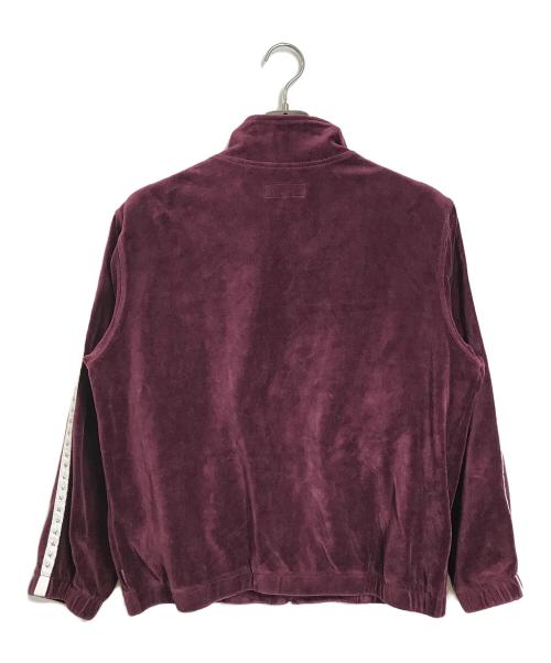 SUPREME（シュプリーム）Supreme (シュプリーム) studded velour track jacket　ベロアトラックジャケット　ジャージ　サイドライン　スタッズ　22FW パープル サイズ:Sの古着・服飾アイテム