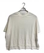 COGTHEBIGSMOKEコグザビッグスモーク）の古着「ワイドカットソー　半袖カットソー　Tシャツ　オーバーサイズ　日本製」｜ホワイト