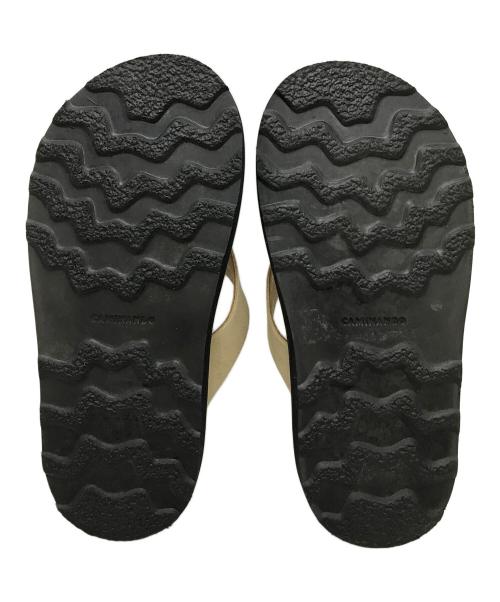 Caminando（カミナンド）Caminando (カミナンド) THONG SANDAL トングサンダル　ビーチサンダル　レザーサンダル　メキシコ製 ベージュ サイズ:6の古着・服飾アイテム