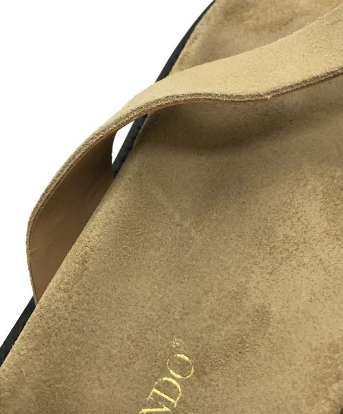 Caminando（カミナンド）Caminando (カミナンド) THONG SANDAL トングサンダル　ビーチサンダル　レザーサンダル　メキシコ製 ベージュ サイズ:6の古着・服飾アイテム